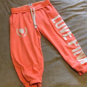🌟PINK Victoria’s Secret🌟Cropped Sweatpants